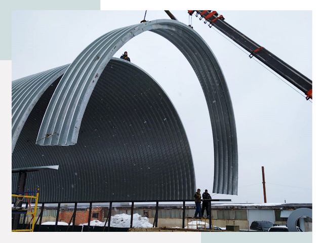 Полукруглые ангары в Сочи