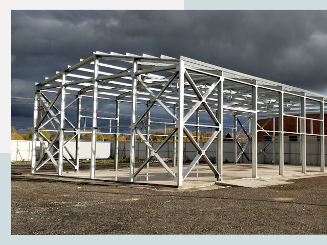 Двускатные ангары в Сочи от 620 руб. за квадрат